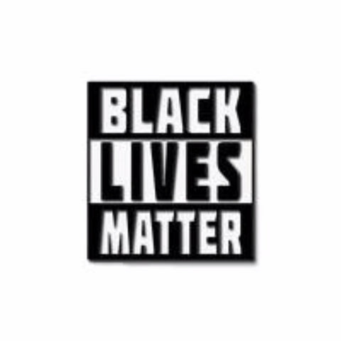 "Black Lives Matter" (Black + White) Enamel Pin